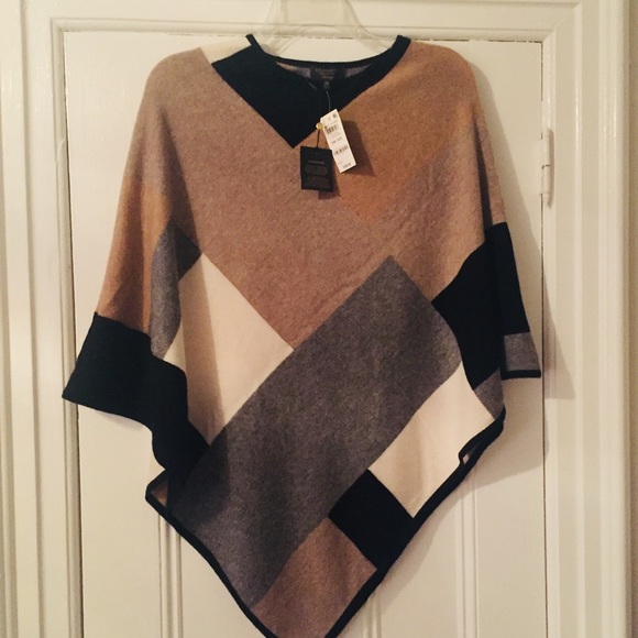 NWT 100% Pure Cashmere Poncho - Picture 2 of 5